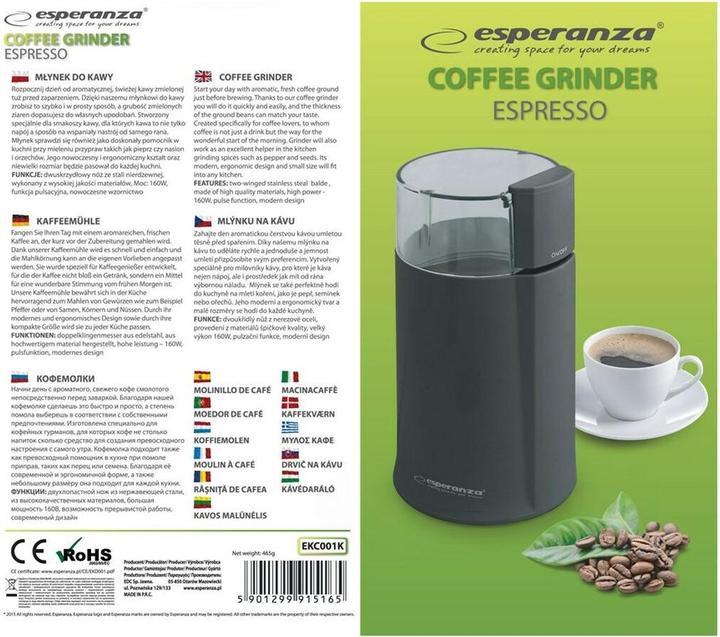 Produktbild Esperanza Grinder (CH-Stecker)