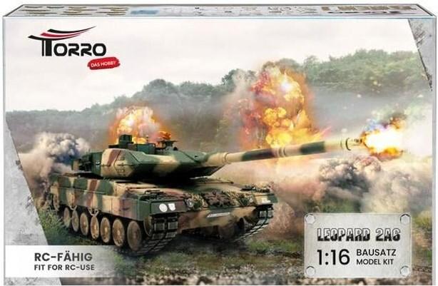 Actual product image Torro Tank Leopard 2A6 Kit, Professional Edition 1:16 (RTR Ready-to-Run)