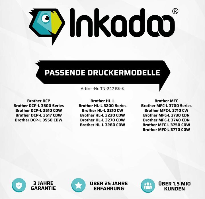 Image du produit Inkadoo Toner compatible pour Brother TN243, TN247 (C)
