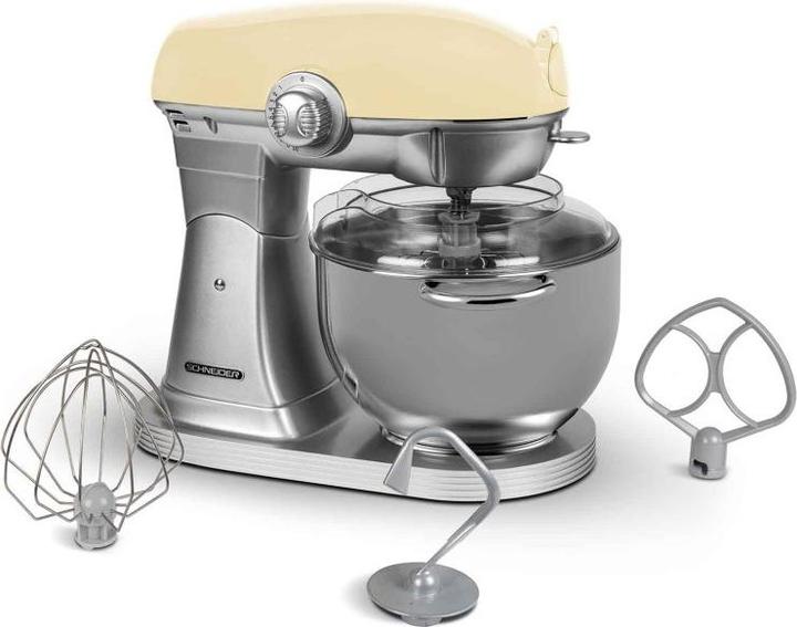 Actual product image Schneider Retro Keukenrobot Cream Scfp57 (1300 W)