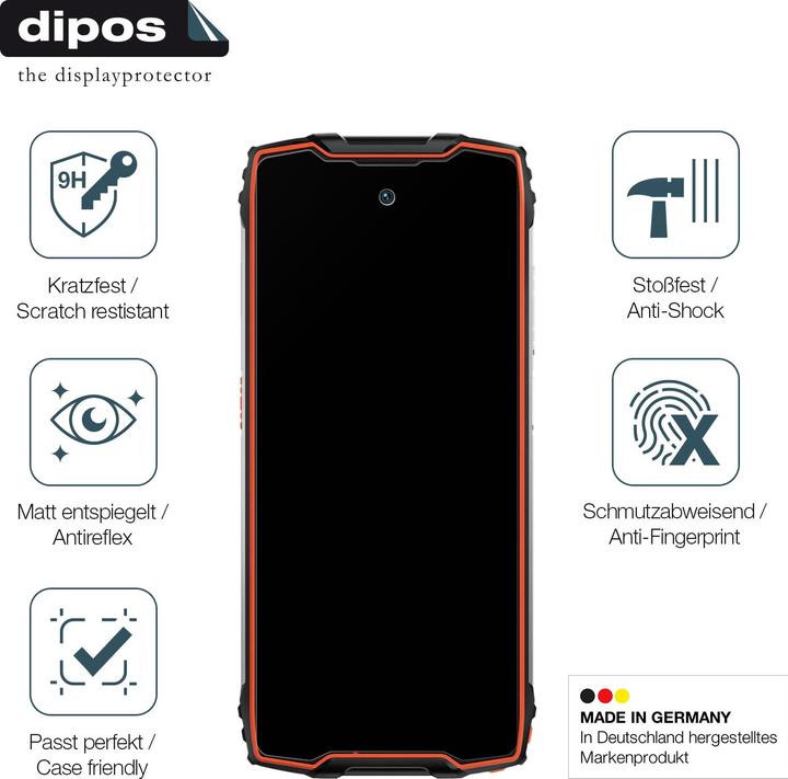 Produktbild Dipos Anti-Shock Displayschutz Matt 9H (1 Stück, Blackview BV9300)