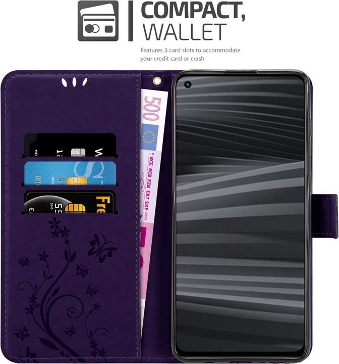 Produktbild Cadorabo Flower Book Hülle für Realme GT 2 / GT Neo 2 (Realme GT Neo 2, Realme GT 2)