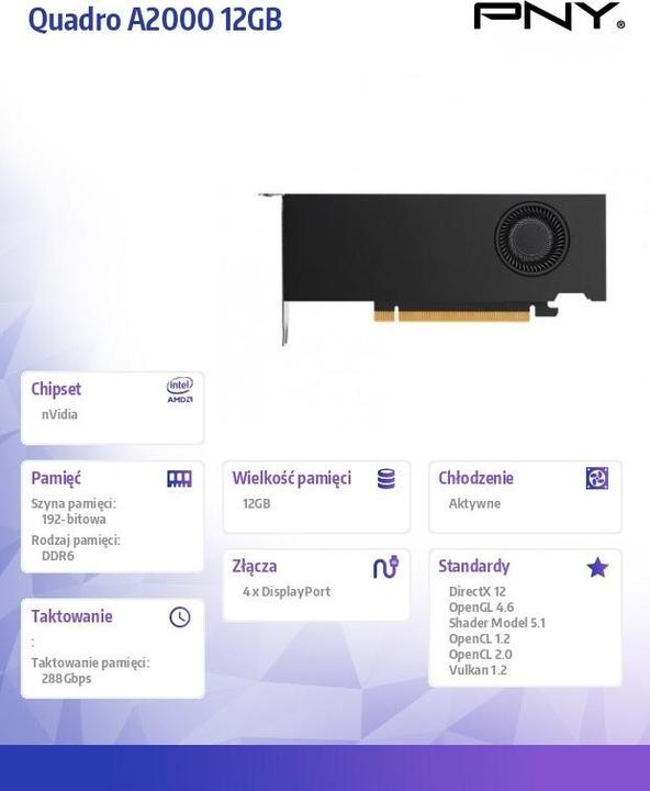 Produktbild PNY RTX A2000 OEM (12 GB)