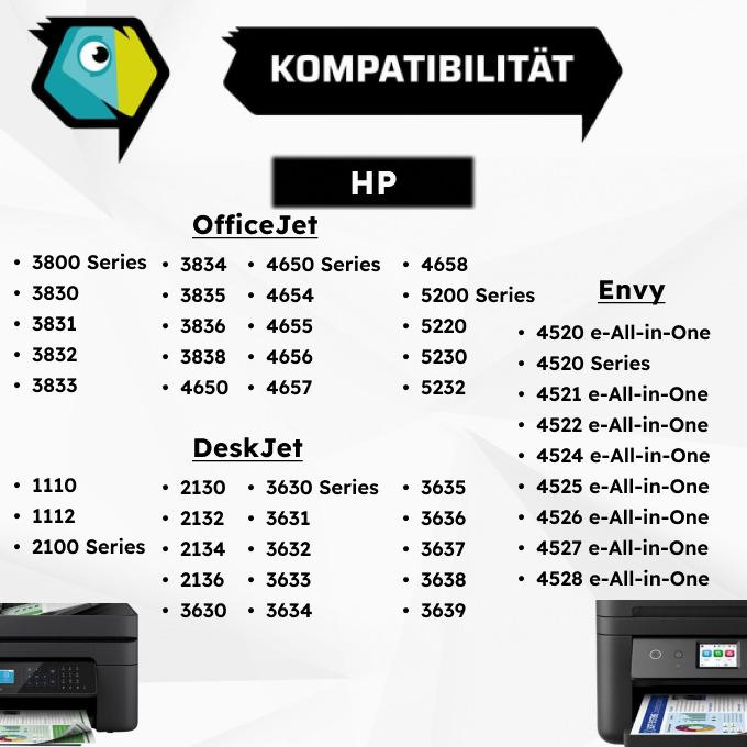 Produktbild Inkadoo Druckerpatronen kompatibel zu HP F6U68AE / 302XL XL Druckkopfpatrone, schwarz Schwarz (BK)