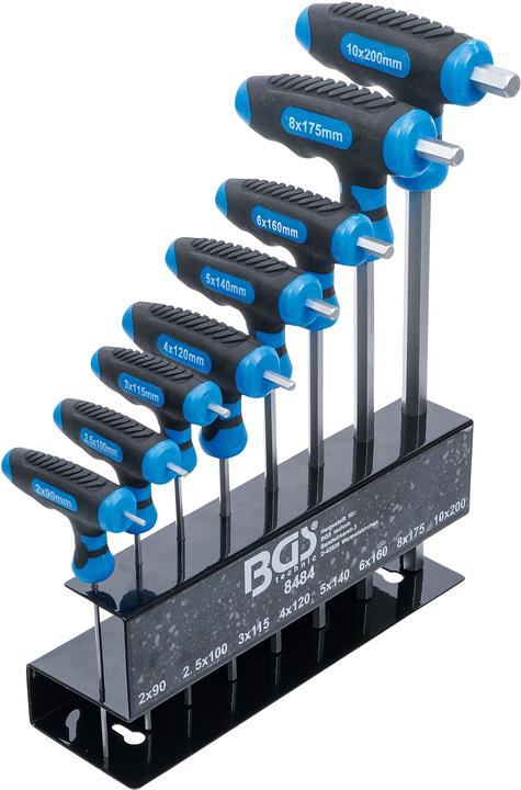 BGS L-Type Wrench Set internal Hexagon 2 - 10 mm 8 pcs.
