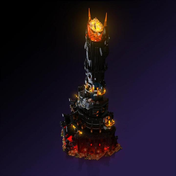 Actual product image Light my bricks LMB 2.0 LEGO 10333 The Lord of the Rings: Barad-dûr Light Kit