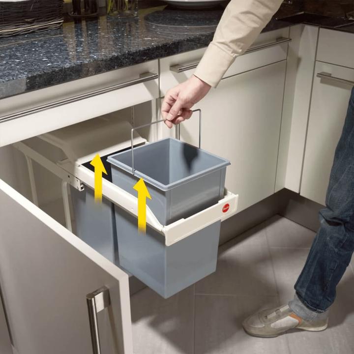 Produktbild Hailo Multi-Box duo L, Einbau-Mülleimer, 2x14 ltr (30 l)