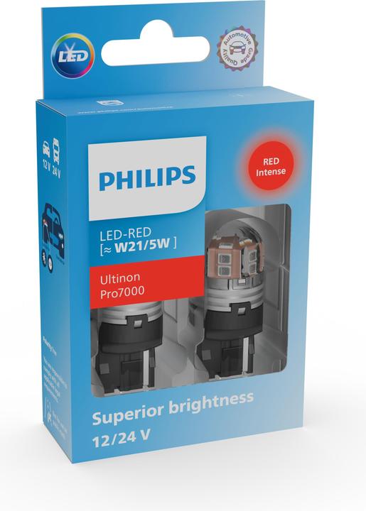 Actual product image Philips Ultinon 11066RU70X2 W21/5W LED (W21/5W)