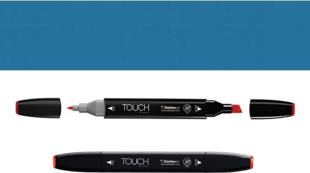 Actual product image Shinhan Felt-tip pen 63 Cerulean Blue double tip (Navy Blue)
