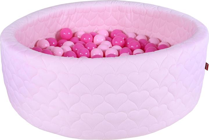 Knorrtoys Bällebad soft - "Cosy heart rose" - 300 Bälle soft pink (ca. 6cm Durchmesser)