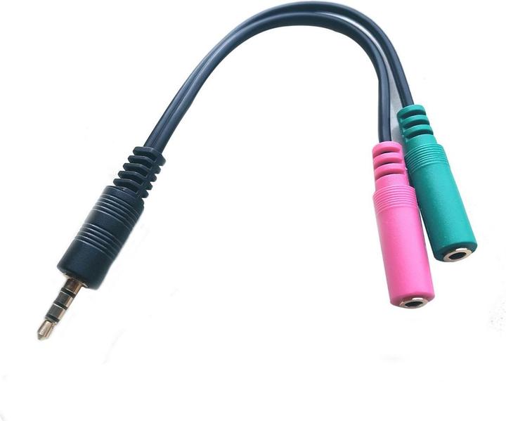 Actual product image MicroConnect Headset adapter (0.15 m, 3.5mm jack (AUX))