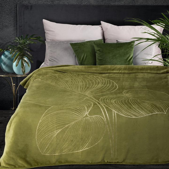 Actual product image Eurofirany BLANKET/BLANCA/3 150X200 OLIVE+GOLD (150 x 200 cm)
