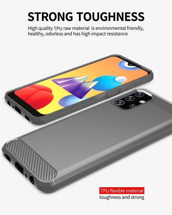 Immagine prodotto Cadorabo TPU Ultra sottile in acciaio inossidabile al carbonio Combi Cover (Samsung Galaxy A32 5G)
