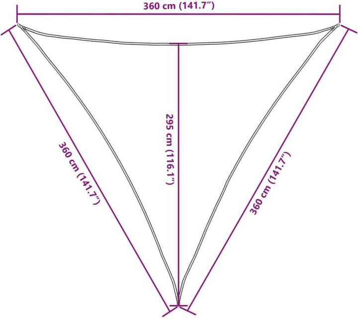 Produktbild VidaXL Sonnensegel (360 x 360 x 360 cm)