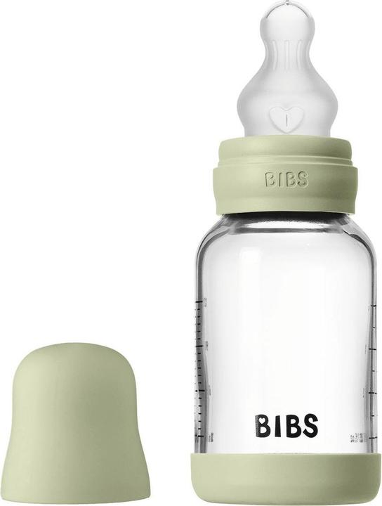Actual product image Bibs Babyflaschen Glas-Flasche Baby Bottle Round 120 ml + Silikon-Trinksauger (120 ml)