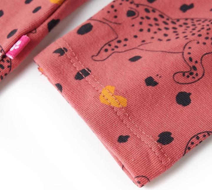 Produktbild VidaXL Kinderpyjama mit Langen Ärmeln Altrosa 128,Material: 95 (128)