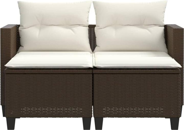 Actual product image VidaXL Garden sofa 2-seater with stools