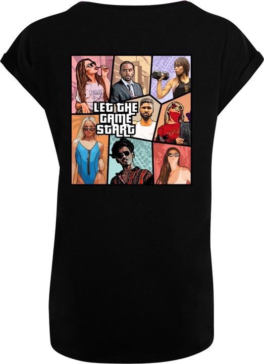 Produktbild Merchcode Ladies Grand Collage Extended Shoulder Tee - 117919 (M)