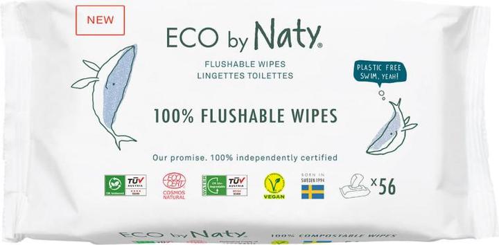 Image du produit Naty Lingettes de toilette bio (56 pièce(s))