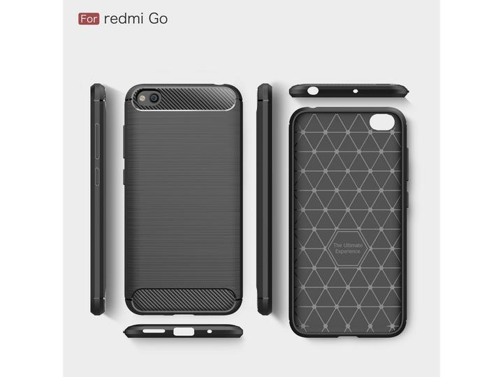 Produktbild Screenguard Xiaomi Redmi Go Hülle Carbon Brushed Soft TPU (Xiaomi Redmi Go)