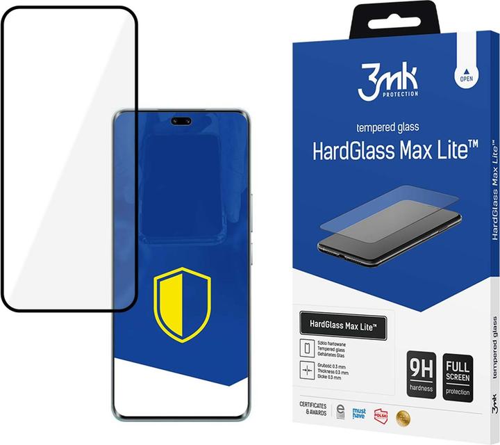 Produktbild 3MK Tempered glass HardGlass Max Lite Black for Honor 200 Pro (1 Stück, Honor 200 Pro)