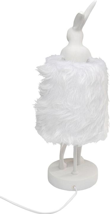 Actual product image Kare Design Animal Rabbit Fur table lamp white/silver 50cm (E14)