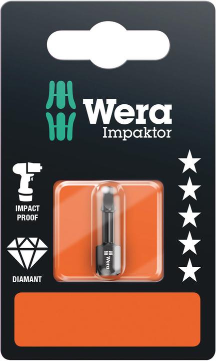 Productafbeelding Wera Vierkante bit 868/1 IMP DC SB S (Kruiskop PH2 x 25 mm)
