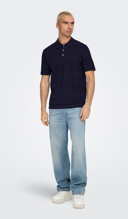 Produktbild Only & Sons ONSMOON Gestricktes Polo-Hemd Polo (M)