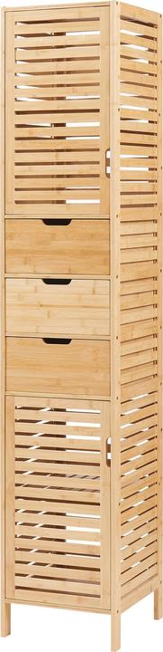 En.Casa Hochschrank Boksereys 180x35x35 cm Bambus (180 x 35 x 35 cm)