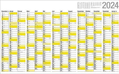 Actual product image Bühner Annual planner Lambda B4 2025 landscape white 1069 mm x 665 mm
