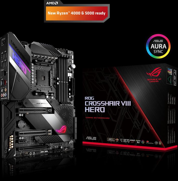 Actual product image ASUS Rog Crosshair VIII Hero (AM4, AMD X570, ATX)