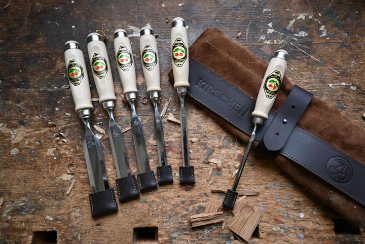 Produktbild Kirschen Stechbeitelsatz 6-tlg. Ledertasche 6-10-12-16-20-26 (26 mm)