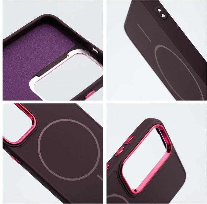 Actual product image 4Kom Back panel cover OEM FRAME MAG COVER Case compatible with MagSafe for SAMSUNG A16 purple (Samsung Galaxy A16 5G)