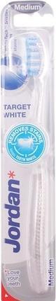 Actual product image Jordan Target White Toothbrush Medium 1 Pc. (Medium, 1 x)