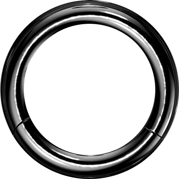 Produktbild Star Piercing Segmentring klappbar schwarz (ohne Messing, Chirurgenstahl 316L)