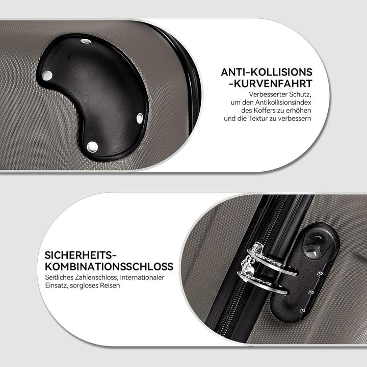 Actual product image Beibye Hartschalenkoffer mit Zahlenschloss (70 l, M (50 - 90l))