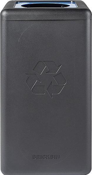 Produktbild ReinigungsBerater Mülltrennsystem BrickBin Papier Behälter schwarz blau 65 L integrierte Beutelhalterung, aus recycel (65 l)