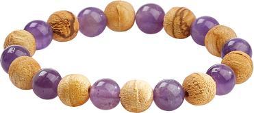 PranaHaus Kraftarmband Palo Santo mit Amethyst