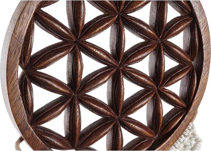 DKD Home Decor Dekoration zum Aufhängen Akazienholz Makramee Boho (25 x 1 x 93 cm) (2 Stück) (2 -teilig)
