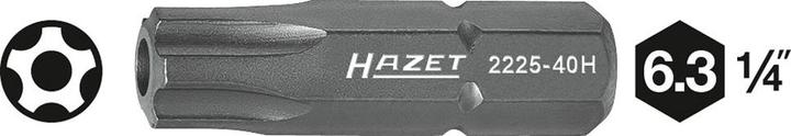 Image du produit HAZET Embout-tournevis (bit) à profil en étoile 2225-40H ∙ Hexagone massif 6,3 (1/4 pouce) ∙ Profil… (40H)