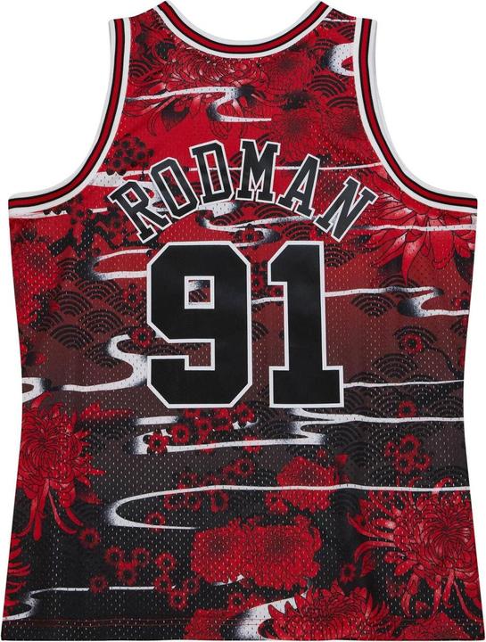 Actual product image Mitchell & Ness Swingman Mesh Jersey Chicago Bulls ASIAN Dennis Rodman - XL (XL)