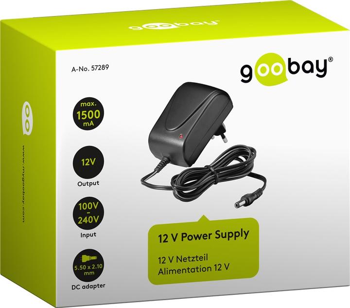 Actual product image Goobay 12 V power supply