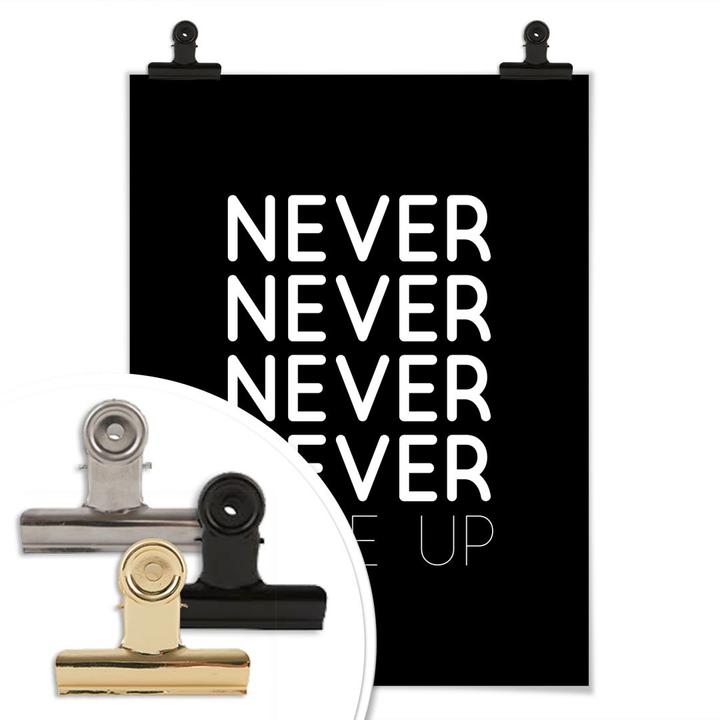 Produktbild Trenddeko Never give up (60 x 80 cm)