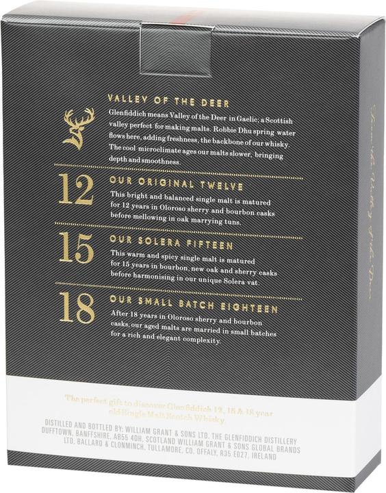 Image du produit Glenfiddich Collection de dégustation (Single Malt, Scotch Whisky, 3 x 5 cl)
