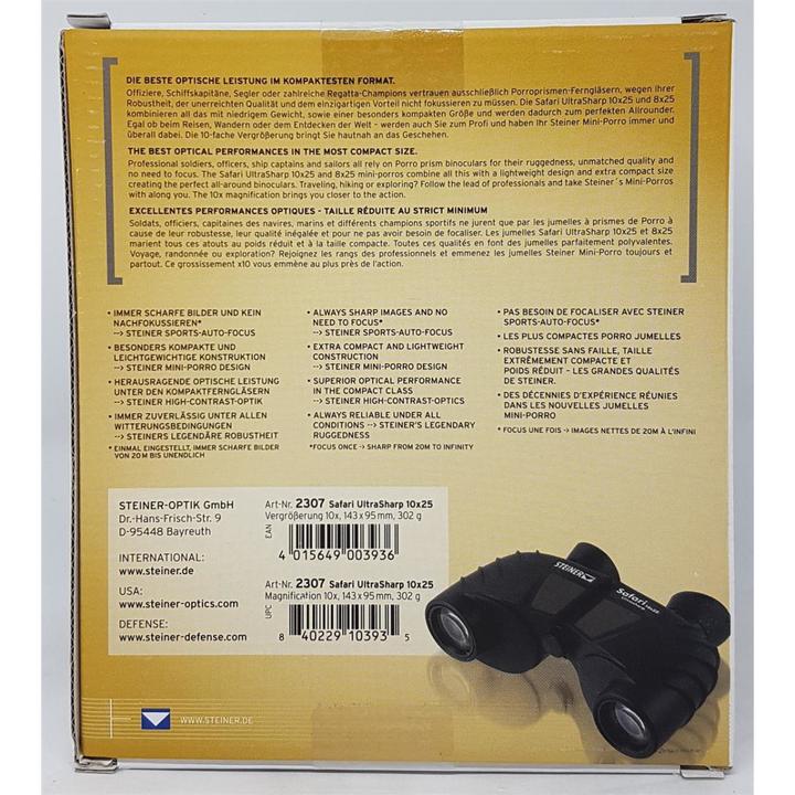 Immagine prodotto Steiner Binocolo Safari Ultrasharp 10x25 (10 x, 25 mm)