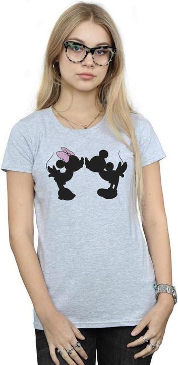 Immagine prodotto Disney Mickey Minnie Kiss Silhouette Maglietta Donna (S)