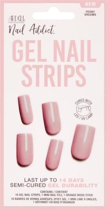 Actual product image Ardell Nail Addict Gel Nail Strips Peony Dreams 16 Stk (Artificial nails, Pink)