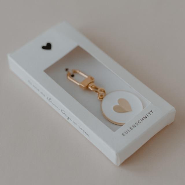 Actual product image Eulenschnitt Heart keyring pendant - by