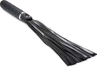Actual product image Master Series Vibra-Lasher 9X Vibrating Silicone Dildo Flogger