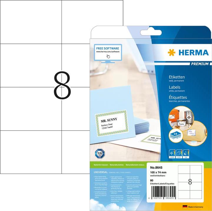 Actual product image HERMA Universal labels A4